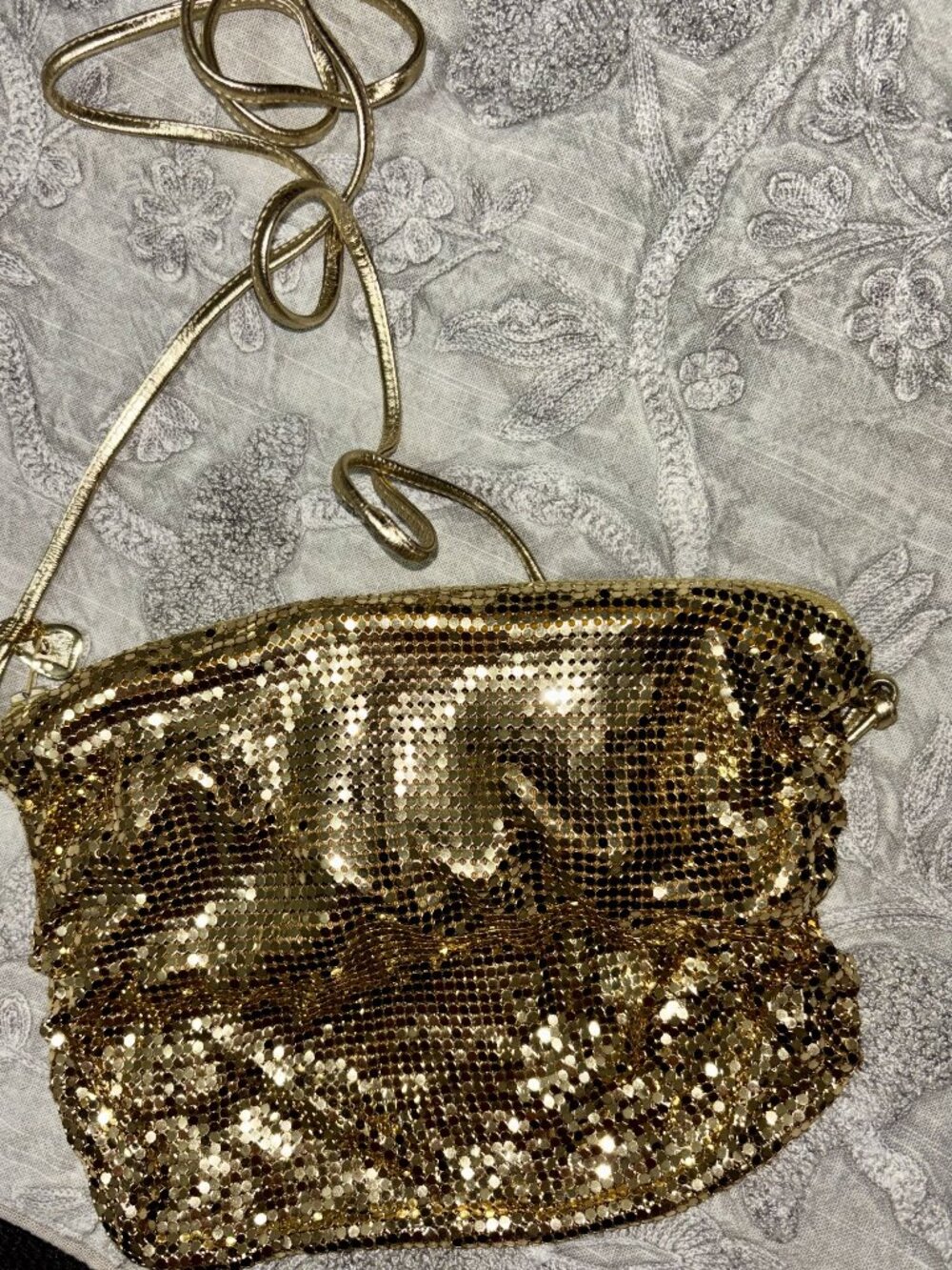 Vintage Whiting & Davis Gold Shoulder Bag